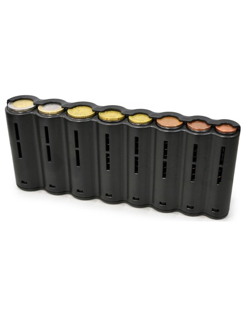 Ideal Press Ενισχυμένη Μαύρη Κερματοθήκη 8 Θέσεων