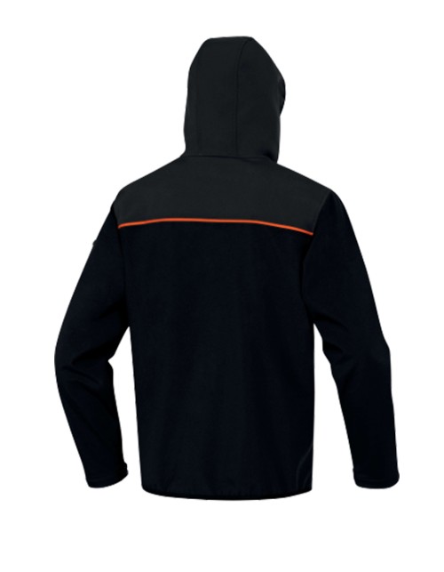 Μπουφάν Εργασίας Softshell Delta Plus - HORTEN2 Μαύρο/Πορτοκαλί