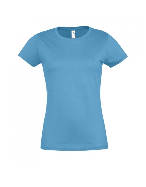 ΓΥΝΑΙΚΕΙΟ T-SHIRT ΜΕ ΣΤΡΟΓΓΥΛΗ ΛΑΙΜΟΚΟΨΗ - IMPERIAL WOMEN