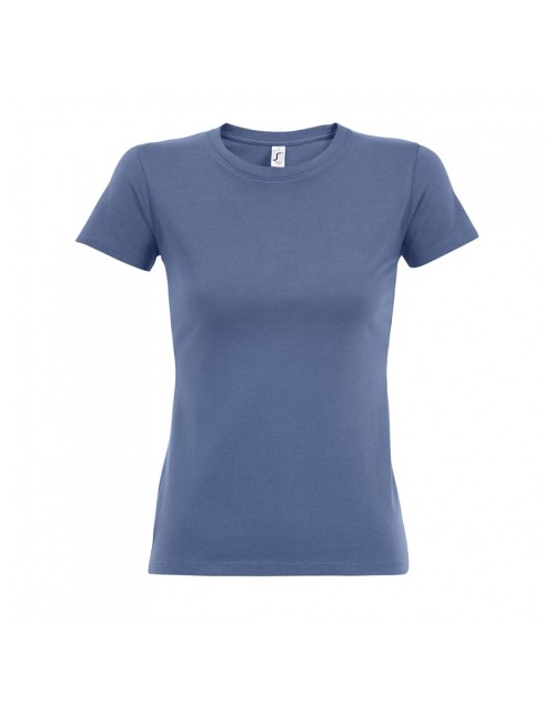 ΓΥΝΑΙΚΕΙΟ T-SHIRT ΜΕ ΣΤΡΟΓΓΥΛΗ ΛΑΙΜΟΚΟΨΗ - IMPERIAL WOMEN