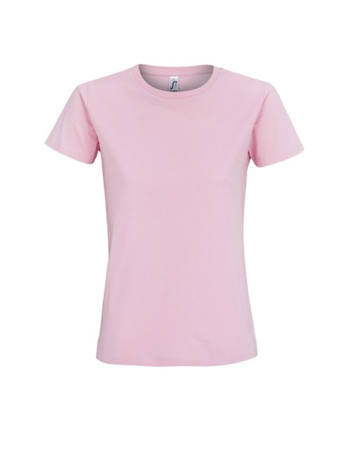ΓΥΝΑΙΚΕΙΟ T-SHIRT ΜΕ ΣΤΡΟΓΓΥΛΗ ΛΑΙΜΟΚΟΨΗ - IMPERIAL WOMEN