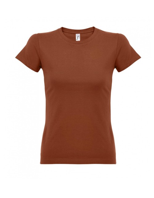ΓΥΝΑΙΚΕΙΟ T-SHIRT ΜΕ ΣΤΡΟΓΓΥΛΗ ΛΑΙΜΟΚΟΨΗ - IMPERIAL WOMEN