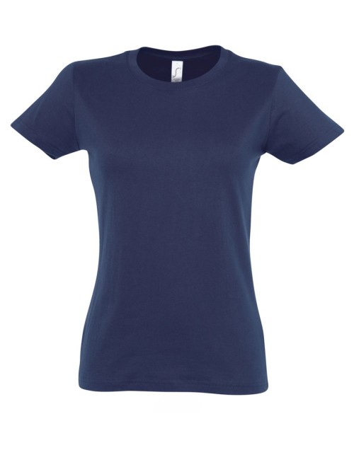 ΓΥΝΑΙΚΕΙΟ T-SHIRT ΜΕ ΣΤΡΟΓΓΥΛΗ ΛΑΙΜΟΚΟΨΗ - IMPERIAL WOMEN