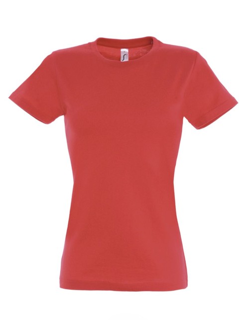ΓΥΝΑΙΚΕΙΟ T-SHIRT ΜΕ ΣΤΡΟΓΓΥΛΗ ΛΑΙΜΟΚΟΨΗ - IMPERIAL WOMEN