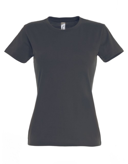 ΓΥΝΑΙΚΕΙΟ T-SHIRT ΜΕ ΣΤΡΟΓΓΥΛΗ ΛΑΙΜΟΚΟΨΗ - IMPERIAL WOMEN