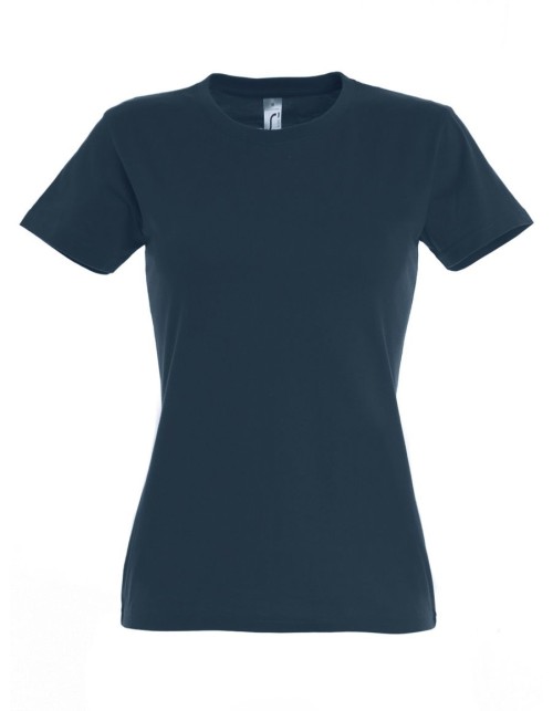 ΓΥΝΑΙΚΕΙΟ T-SHIRT ΜΕ ΣΤΡΟΓΓΥΛΗ ΛΑΙΜΟΚΟΨΗ - IMPERIAL WOMEN