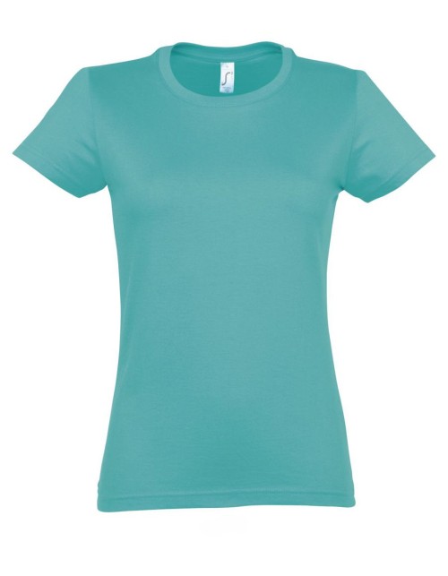 ΓΥΝΑΙΚΕΙΟ T-SHIRT ΜΕ ΣΤΡΟΓΓΥΛΗ ΛΑΙΜΟΚΟΨΗ - IMPERIAL WOMEN