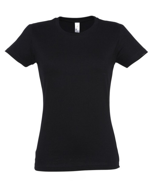 ΓΥΝΑΙΚΕΙΟ T-SHIRT ΜΕ ΣΤΡΟΓΓΥΛΗ ΛΑΙΜΟΚΟΨΗ - IMPERIAL WOMEN