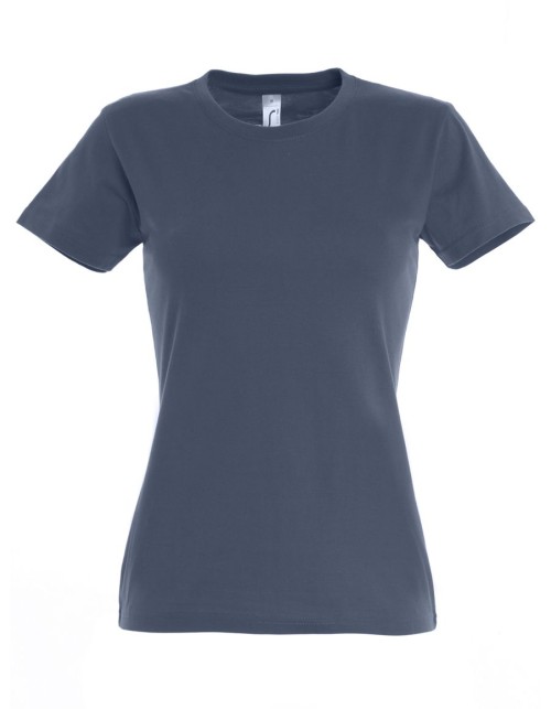 ΓΥΝΑΙΚΕΙΟ T-SHIRT ΜΕ ΣΤΡΟΓΓΥΛΗ ΛΑΙΜΟΚΟΨΗ - IMPERIAL WOMEN