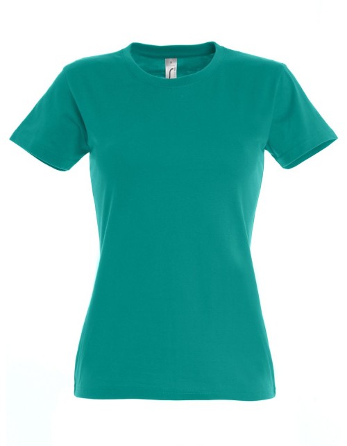 ΓΥΝΑΙΚΕΙΟ T-SHIRT ΜΕ ΣΤΡΟΓΓΥΛΗ ΛΑΙΜΟΚΟΨΗ - IMPERIAL WOMEN