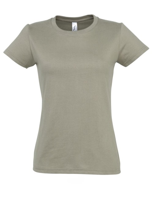 ΓΥΝΑΙΚΕΙΟ T-SHIRT ΜΕ ΣΤΡΟΓΓΥΛΗ ΛΑΙΜΟΚΟΨΗ - IMPERIAL WOMEN