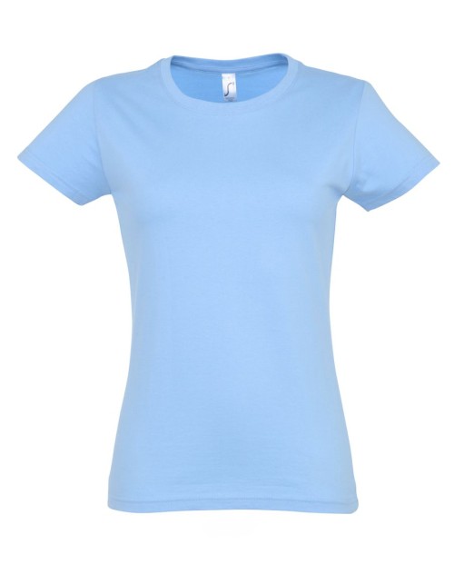 ΓΥΝΑΙΚΕΙΟ T-SHIRT ΜΕ ΣΤΡΟΓΓΥΛΗ ΛΑΙΜΟΚΟΨΗ - IMPERIAL WOMEN