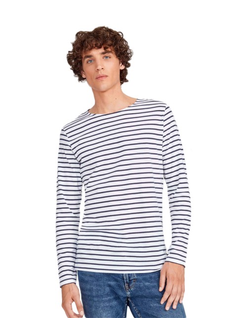 SOL'S ΑΝΔΡΙΚΟ ΜΑΚΡΥΜΑΝΙΚΟ ΡΙΓΕ T-SHIRT - MARINE MEN