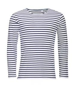 SOL'S ΑΝΔΡΙΚΟ ΜΑΚΡΥΜΑΝΙΚΟ ΡΙΓΕ T-SHIRT - MARINE MEN SOL'S ΑΝΔΡΙΚΟ ΜΑΚΡΥΜΑΝΙΚΟ ΡΙΓΕ T-SHIRT - MARINE MEN