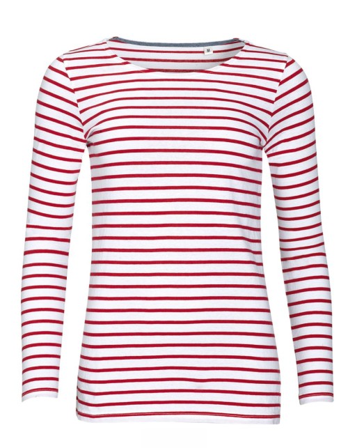 SOL'S ΓΥΝΑΙΚΕΙΟ ΜΑΚΡΥΜΑΝΙΚΟ ΡΙΓΕ T-SHIRT - MARINE WOMEN