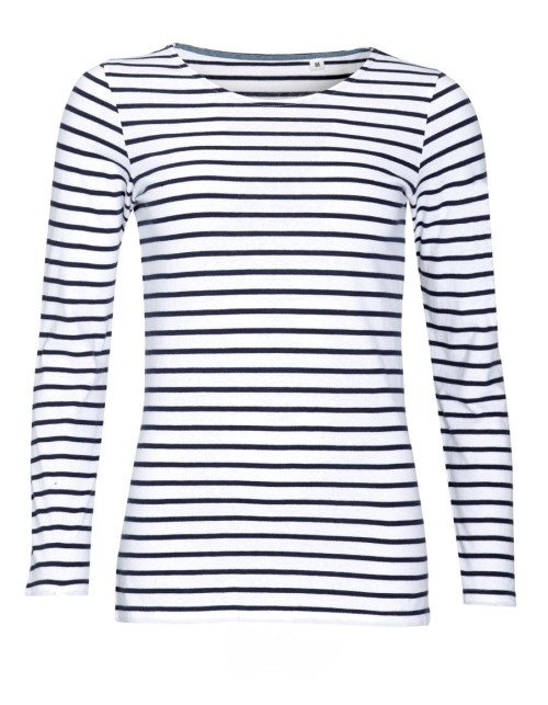 SOL'S ΓΥΝΑΙΚΕΙΟ ΜΑΚΡΥΜΑΝΙΚΟ ΡΙΓΕ T-SHIRT - MARINE WOMEN
