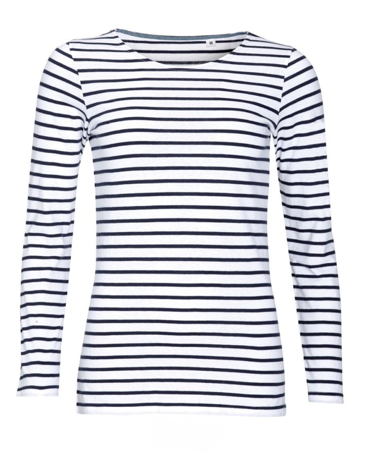 SOL'S ΓΥΝΑΙΚΕΙΟ ΜΑΚΡΥΜΑΝΙΚΟ ΡΙΓΕ T-SHIRT - MARINE WOMEN SOL'S ΓΥΝΑΙΚΕΙΟ ΜΑΚΡΥΜΑΝΙΚΟ ΡΙΓΕ T-SHIRT - MARINE WOMEN