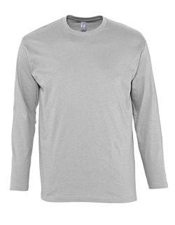 ΑΝΔΡΙΚΟ T-SHIRT ΜΕ ΣΤΡΟΓΓΥΛΗ ΛΑΙΜΟΚΟΨΗ ΚΑΙ ΜΑΚΡΙΑ ΜΑΝΙΚΙΑ - MONARCH