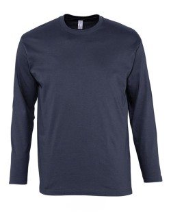 ΑΝΔΡΙΚΟ T-SHIRT ΜΕ ΣΤΡΟΓΓΥΛΗ ΛΑΙΜΟΚΟΨΗ ΚΑΙ ΜΑΚΡΙΑ ΜΑΝΙΚΙΑ - MONARCH