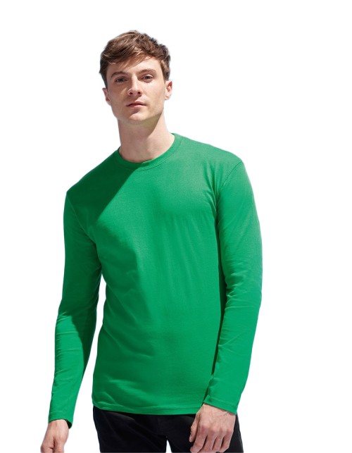 ΑΝΔΡΙΚΟ T-SHIRT ΜΕ ΣΤΡΟΓΓΥΛΗ ΛΑΙΜΟΚΟΨΗ ΚΑΙ ΜΑΚΡΙΑ ΜΑΝΙΚΙΑ - MONARCH