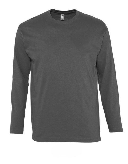 ΑΝΔΡΙΚΟ T-SHIRT ΜΕ ΣΤΡΟΓΓΥΛΗ ΛΑΙΜΟΚΟΨΗ ΚΑΙ ΜΑΚΡΙΑ ΜΑΝΙΚΙΑ - MONARCH