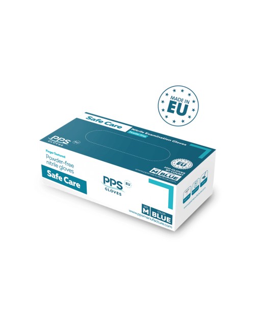 PPS Γάντια Νιτριλίου μιας χρήσης χωρίς πούδρα - Μπλε