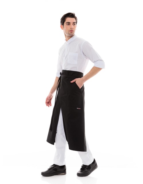 Premium Bistro Μακριά Ποδιά Μέσης - Μαύρο