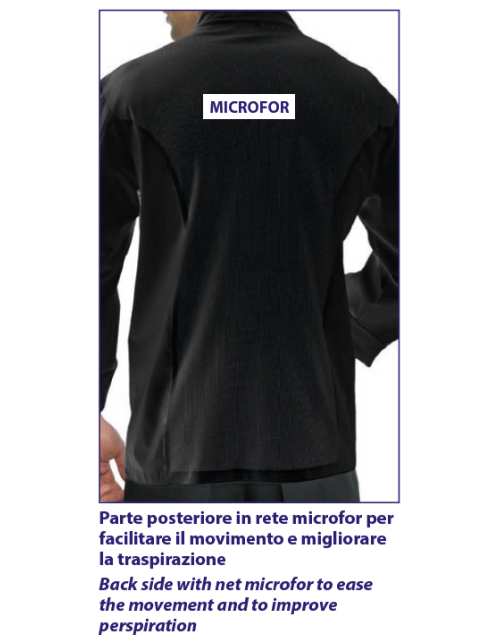 Σακάκι Μαγειρικής/Chef Με Press Button Isacco - PRETORIA EXTRA LIGHT 059821