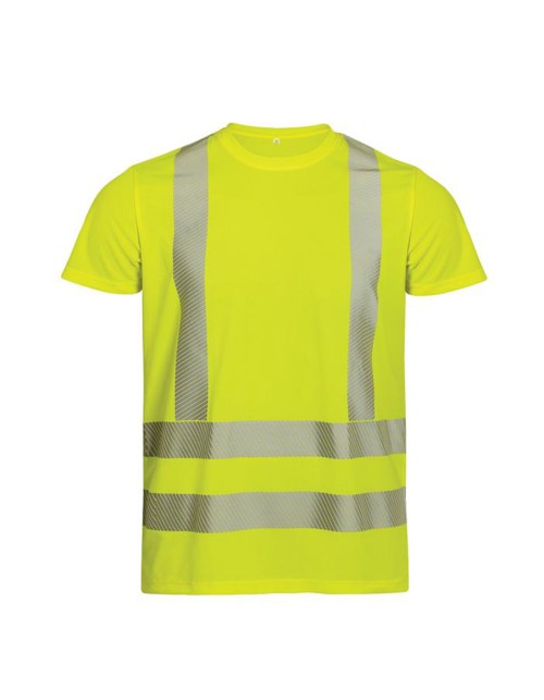 Fageo T-shirt Εργασίας με Ανακλαστικές Ταινίες - PRT130 Κίτρινο