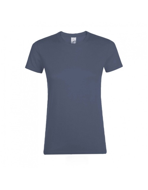 ΓΥΝΑΙΚΕΙΟ T-SHIRT ΜΕ ΣΤΡΟΓΓΥΛΗ ΛΑΙΜΟΚΟΨΗ - REGENT WOMEN