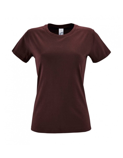 ΓΥΝΑΙΚΕΙΟ T-SHIRT ΜΕ ΣΤΡΟΓΓΥΛΗ ΛΑΙΜΟΚΟΨΗ - REGENT WOMEN