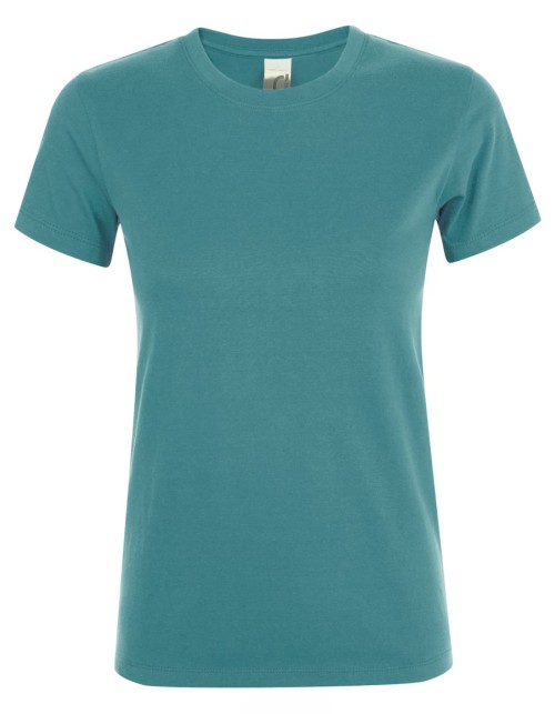 ΓΥΝΑΙΚΕΙΟ T-SHIRT ΜΕ ΣΤΡΟΓΓΥΛΗ ΛΑΙΜΟΚΟΨΗ - REGENT WOMEN