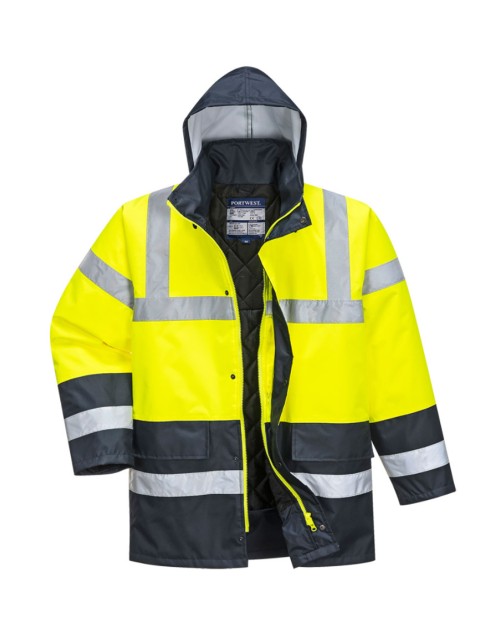 Μπουφάν αντίθεσης ανακλαστικό Portwest Κίτρινο/Μπλε - S466