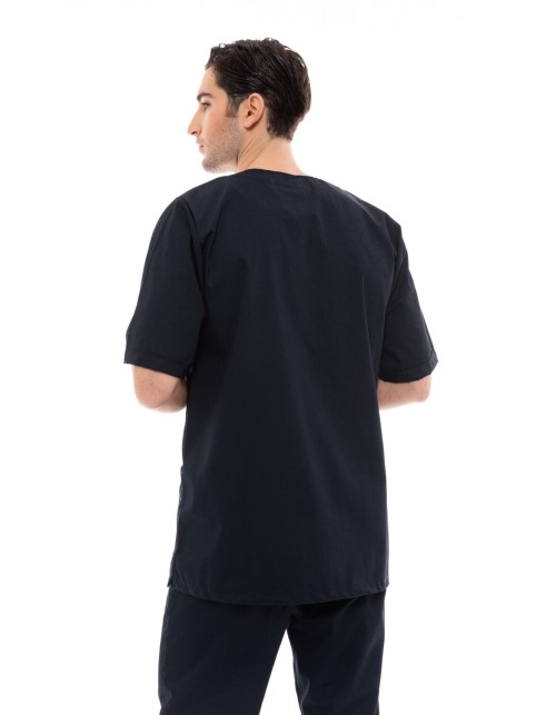 Ideal Press Μαύρο Νοσηλευτικό Σετ Scrub Παντελόνι & Μπλούζα Unisex