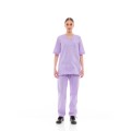 Ideal Press Λιλά Νοσηλευτικό Σετ Scrub Παντελόνι & Μπλούζα Unisex