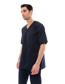 Ideal Press Σκούρο Μπλε Νοσηλευτικό Σετ Scrub Παντελόνι & Μπλούζα Unisex