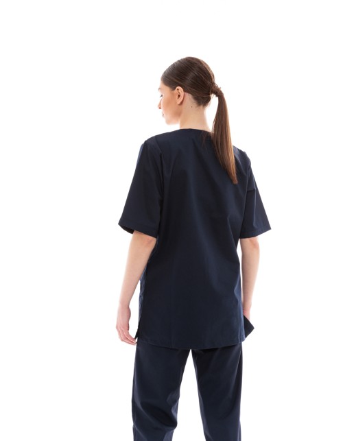 Ideal Press Σκούρο Μπλε Νοσηλευτικό Σετ Scrub Παντελόνι & Μπλούζα Unisex