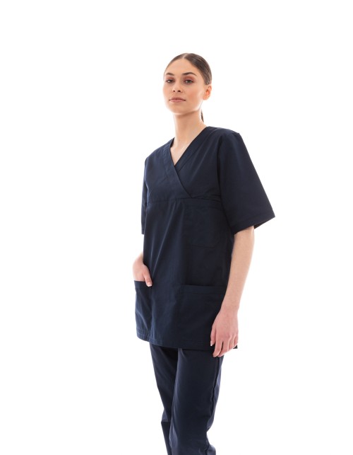 Ideal Press Σκούρο Μπλε Νοσηλευτικό Σετ Scrub Παντελόνι & Μπλούζα Unisex