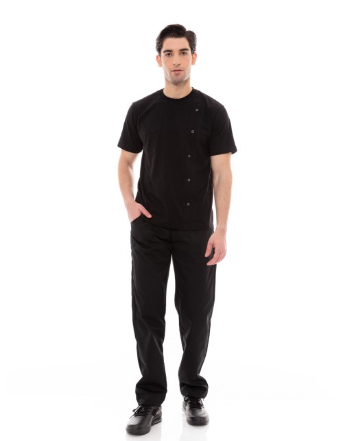 Μπλουζάκι Μαγείρων/Σεφ Unisex Μαύρο Ideal Press - T-Chef