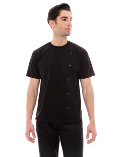 Μπλουζάκι Μαγείρων/Σεφ Unisex Μαύρο Ideal Press - T-Chef