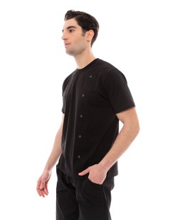 Μπλουζάκι Μαγείρων/Σεφ Unisex Μαύρο Ideal Press - T-Chef