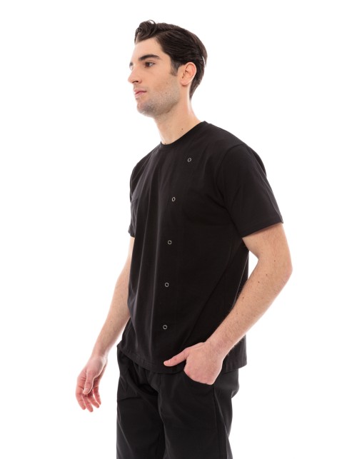 Μπλουζάκι Μαγείρων/Σεφ Unisex Μαύρο Ideal Press - T-Chef