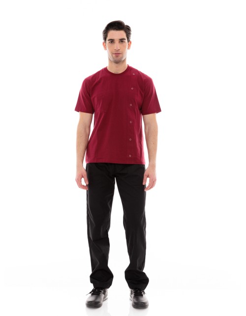 Μπλουζάκι Μαγείρων/Σεφ Unisex Μπορντό Ideal Press - T-Chef