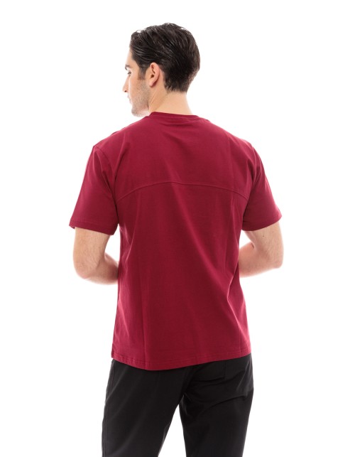Μπλουζάκι Μαγείρων/Σεφ Unisex Μπορντό Ideal Press - T-Chef