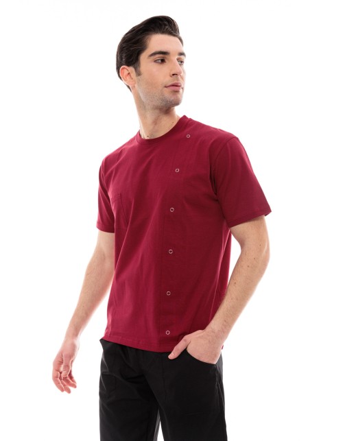 Μπλουζάκι Μαγείρων/Σεφ Unisex Μπορντό Ideal Press - T-Chef