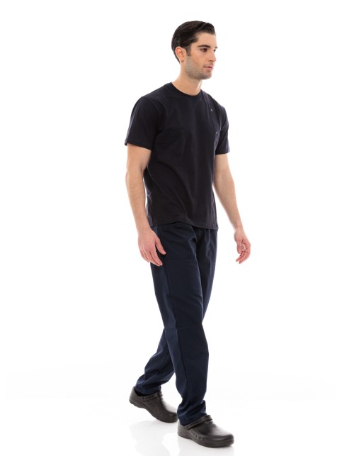 Μπλουζάκι Μαγείρων/Σεφ Unisex Σκούρο Μπλε Ideal Press - T-Chef