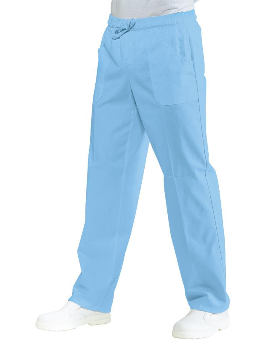 Παντελόνι Νοσηλευτών/Μαγείρων - Σεφ Unisex Γαλάζιο Βαμβακερό 100% ISACCO - 044042