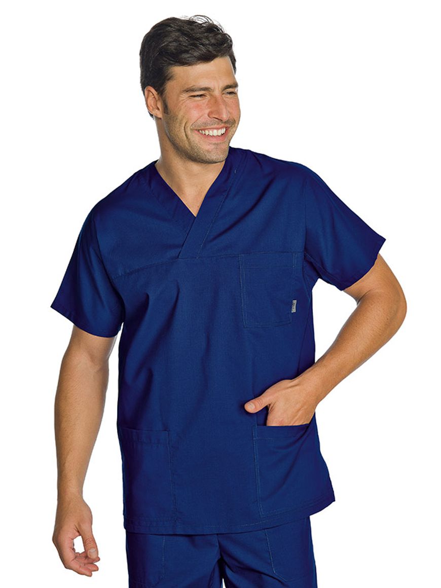 ISACCO Νοσηλευτική Μπλούζα Κοντομάνικη Unisex Navy- 045002