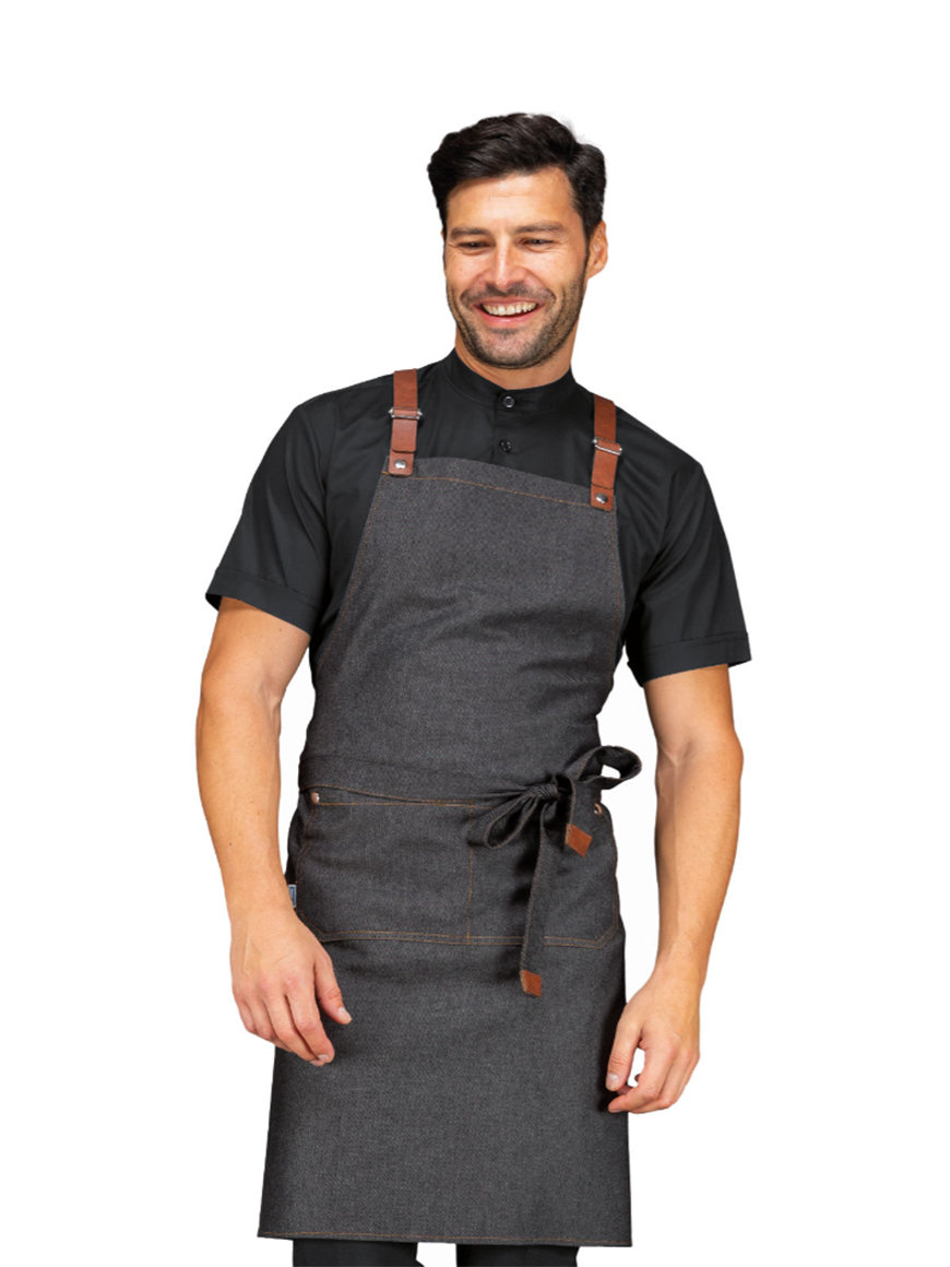 Στηθούρι Μαύρη Τζιν Ποδιά Barista Isacco - 088641