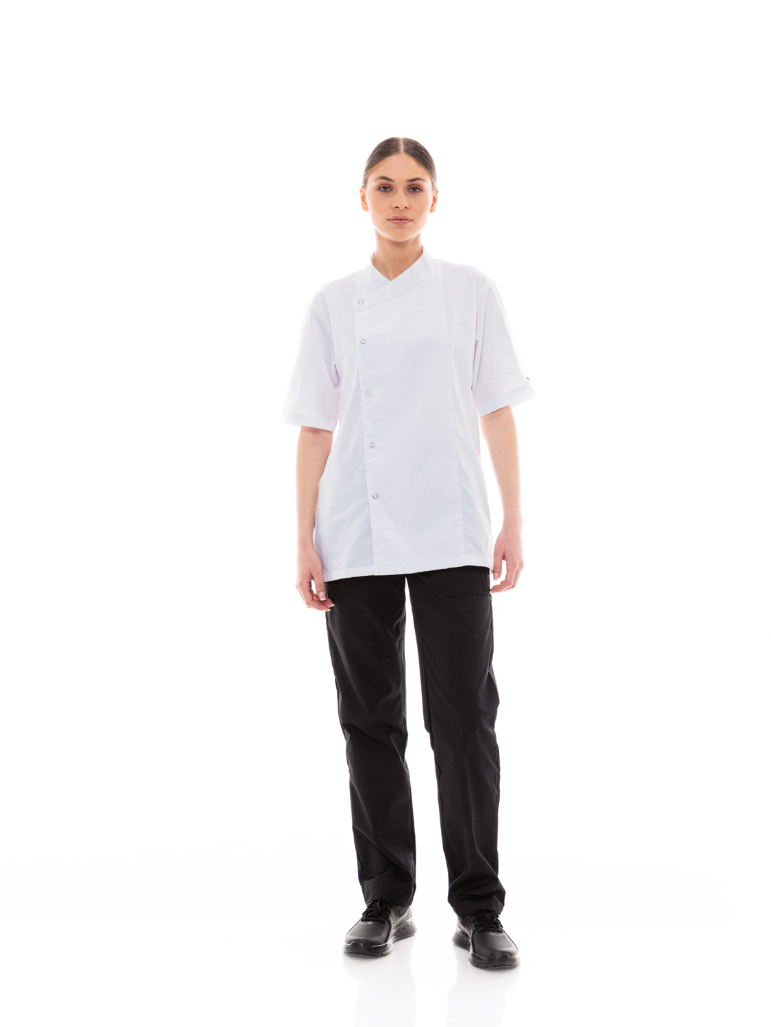 Σακάκι Σεφ/Μαγείρων Ideal Press Λευκή Unisex με Κοντά Μανίκια - Sauté